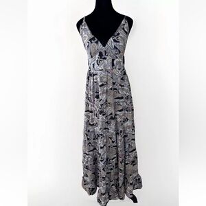 NWT KARMA HIGHWAY Stunning Black and Gold Maxi Dress